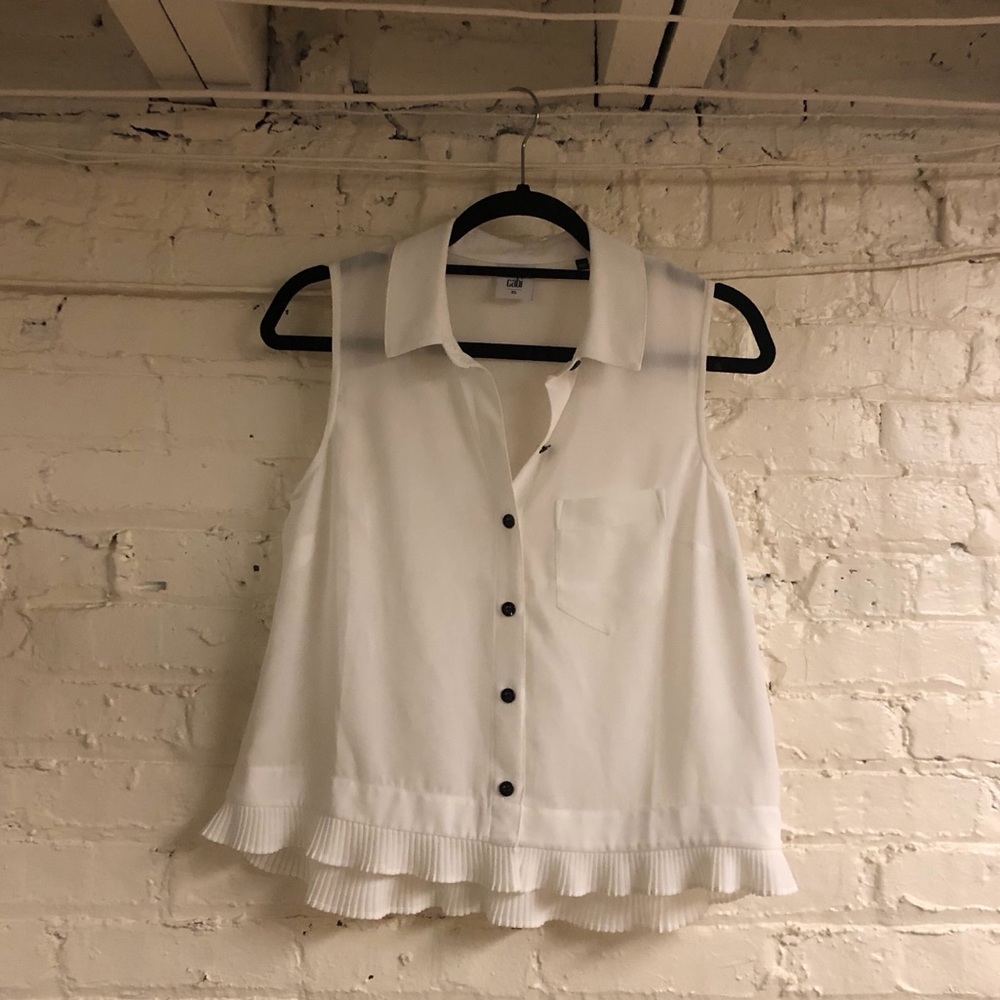 White Button Up Work Tank